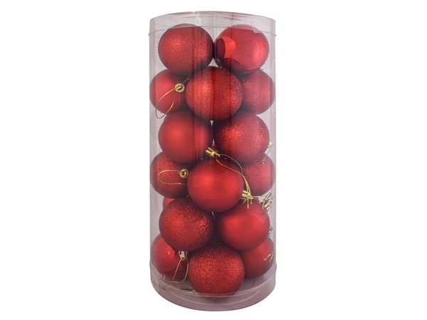 Red Christmas Baubles Set